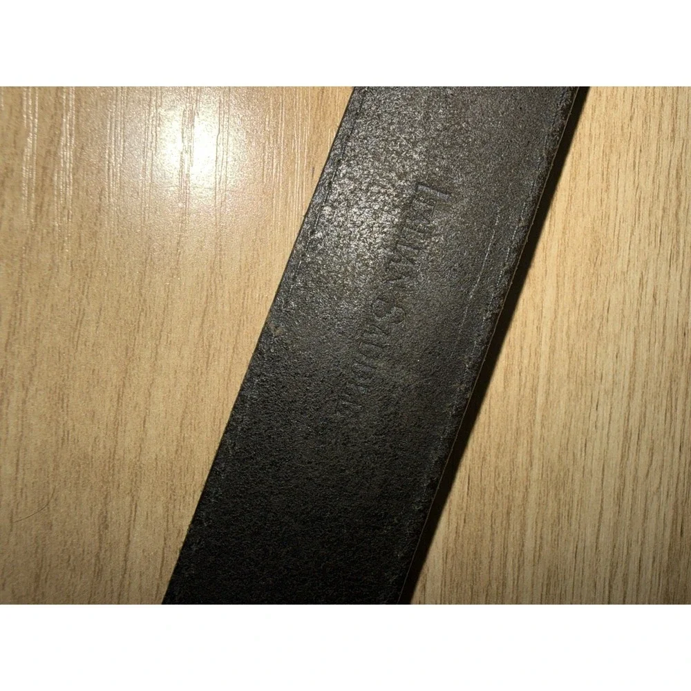 Polo Ralph Lauren Medium Black Belt Gold Tone Buckle Genuine Italian Leather